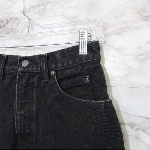 Harley Davidson Vintage Black Denim Skirt Size 8 - Picture 3 of 15